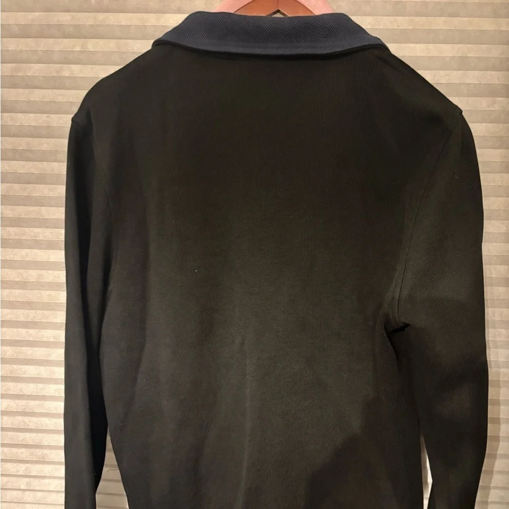 Lacoste Black and blue quarter Zip-Up Sweater - XXL